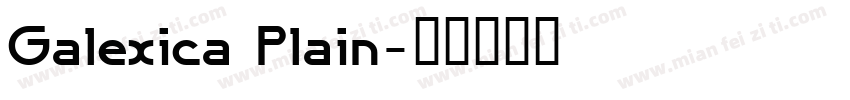 Galexica Plain字体转换